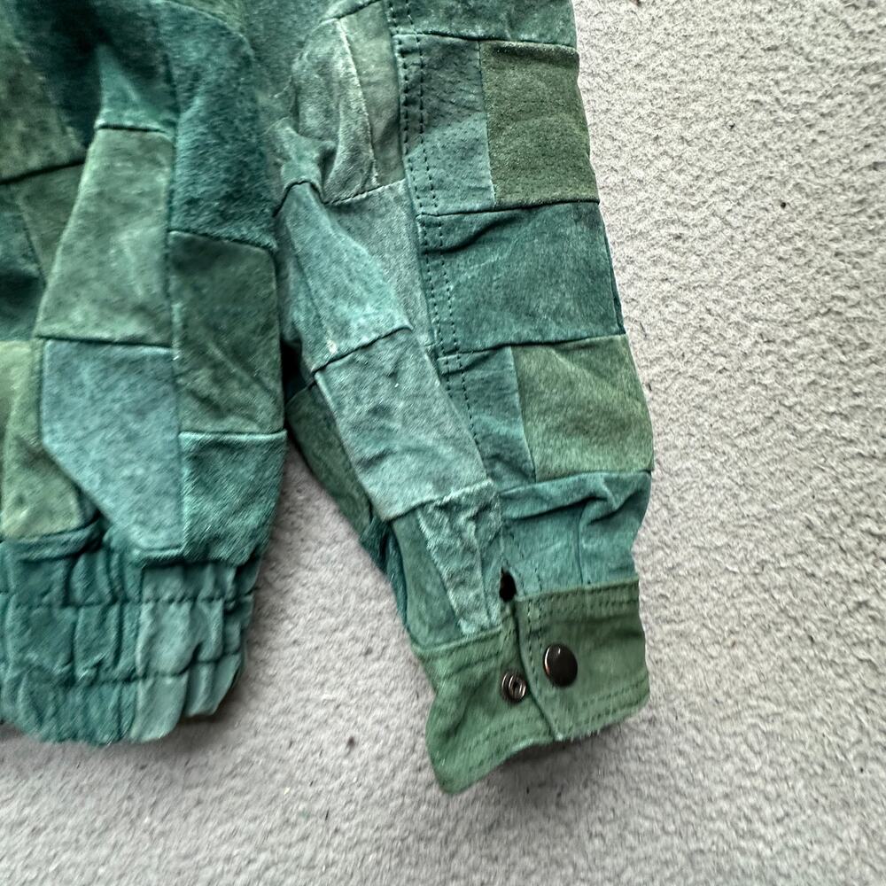 Vintage Outlaws Patchwork Leather Jacket Mens Sma… - image 10